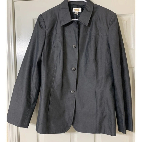 Talbots Blazer  Size 14 Lighter Weight For Spring /Summer Outer Is 100% Cotton - Picture 1 of 4